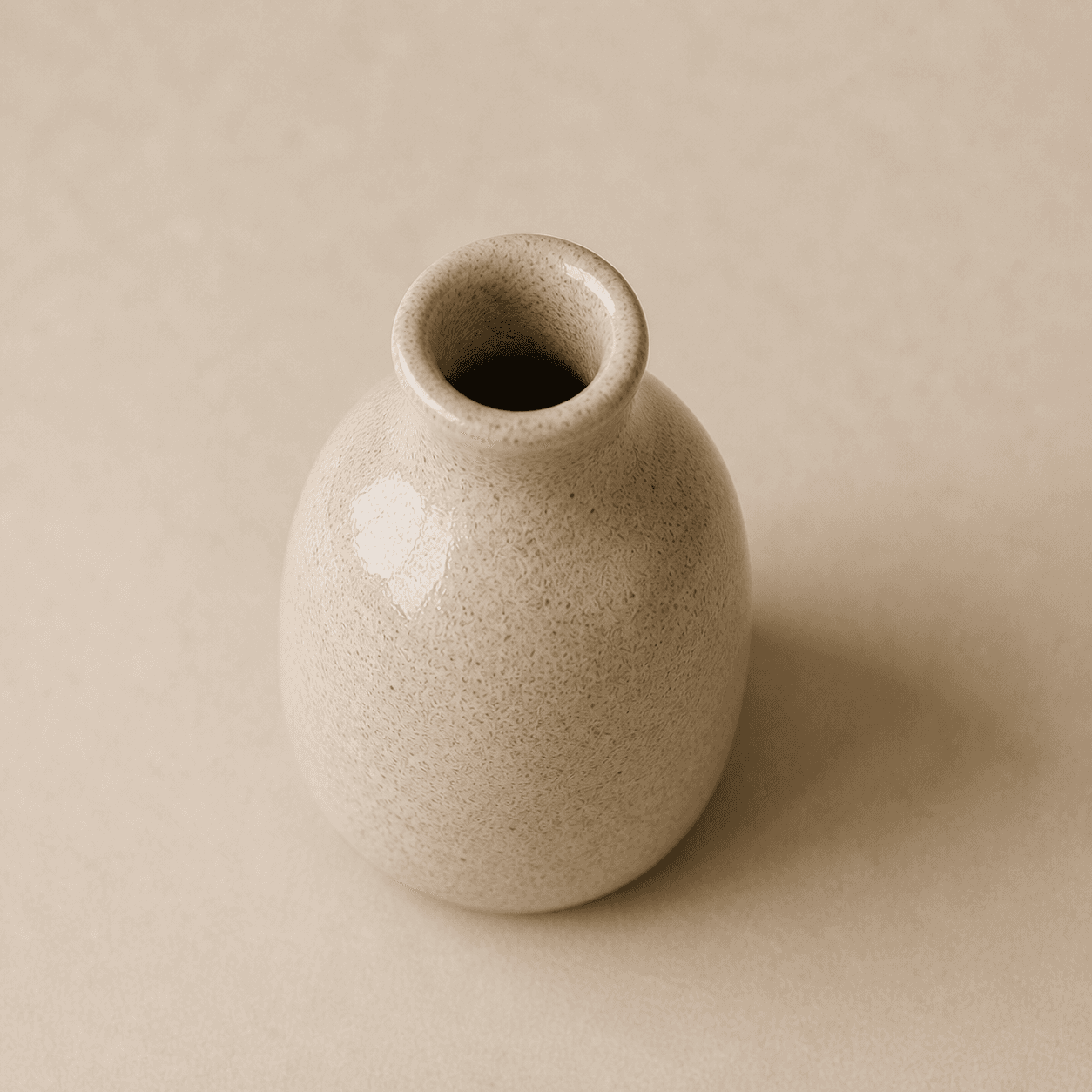 Bud Vase in Warm Sand handmade ceramic vase