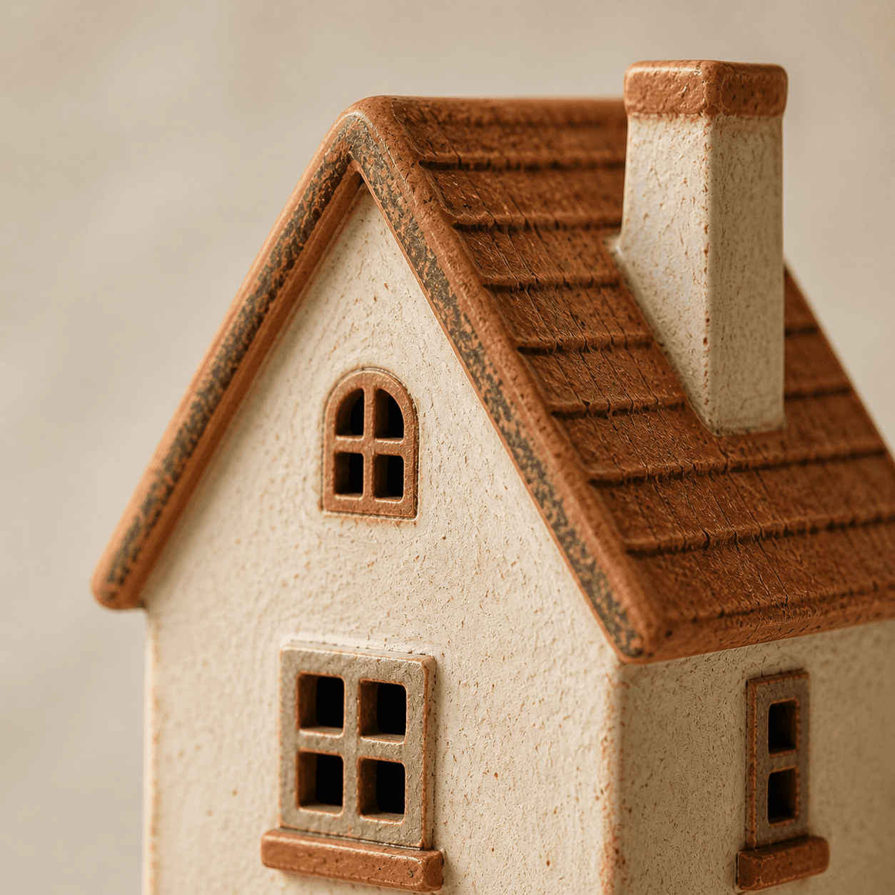 Gable Roof Cottage handmade ceramic house