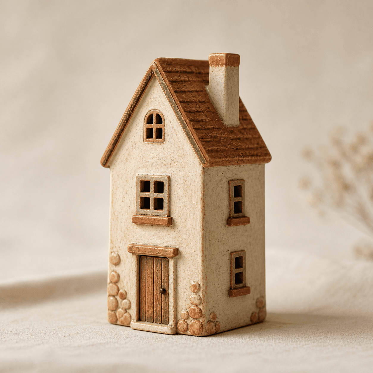 Gable Roof Cottage handmade ceramic house