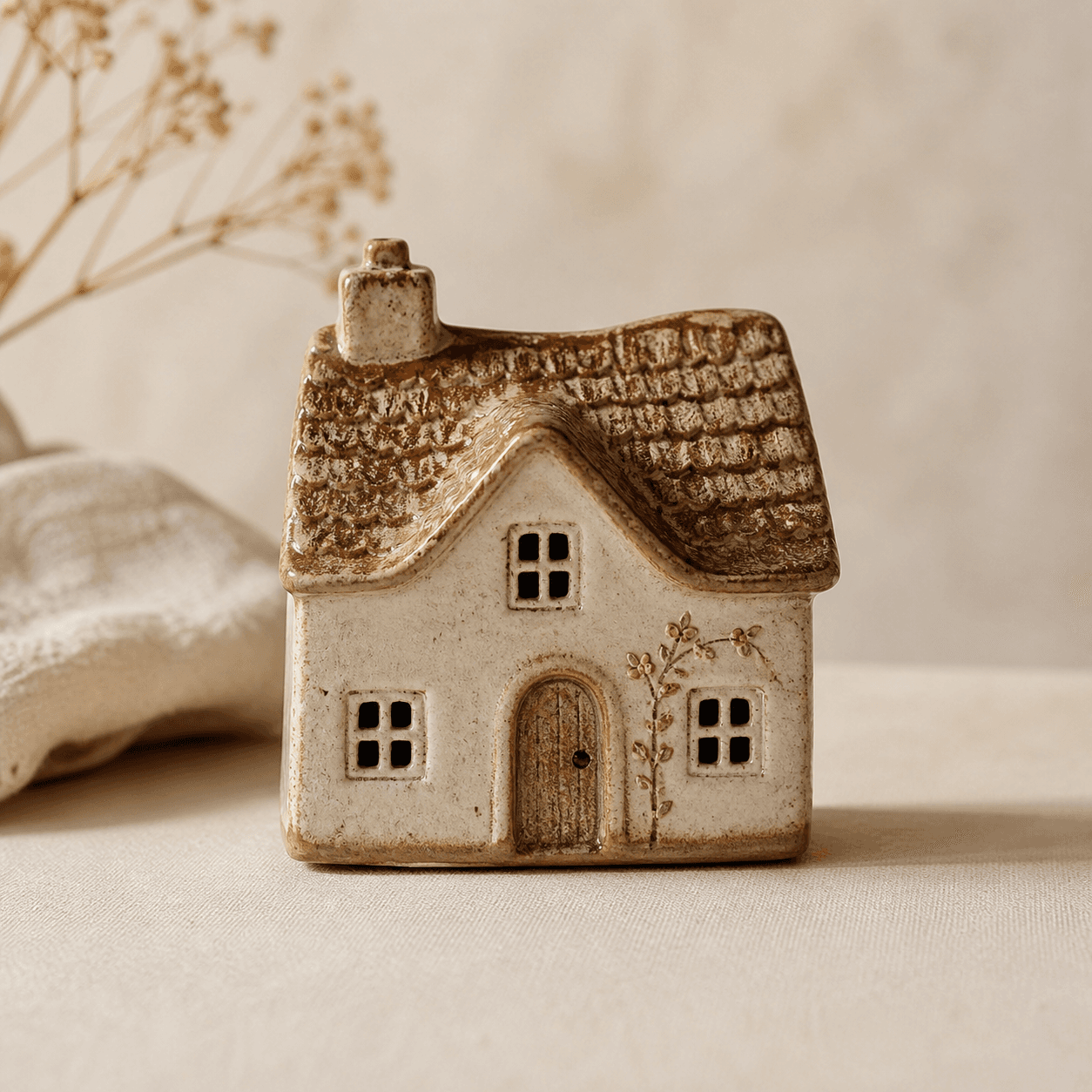 Hearth Cottage Ornament handmade ceramic house