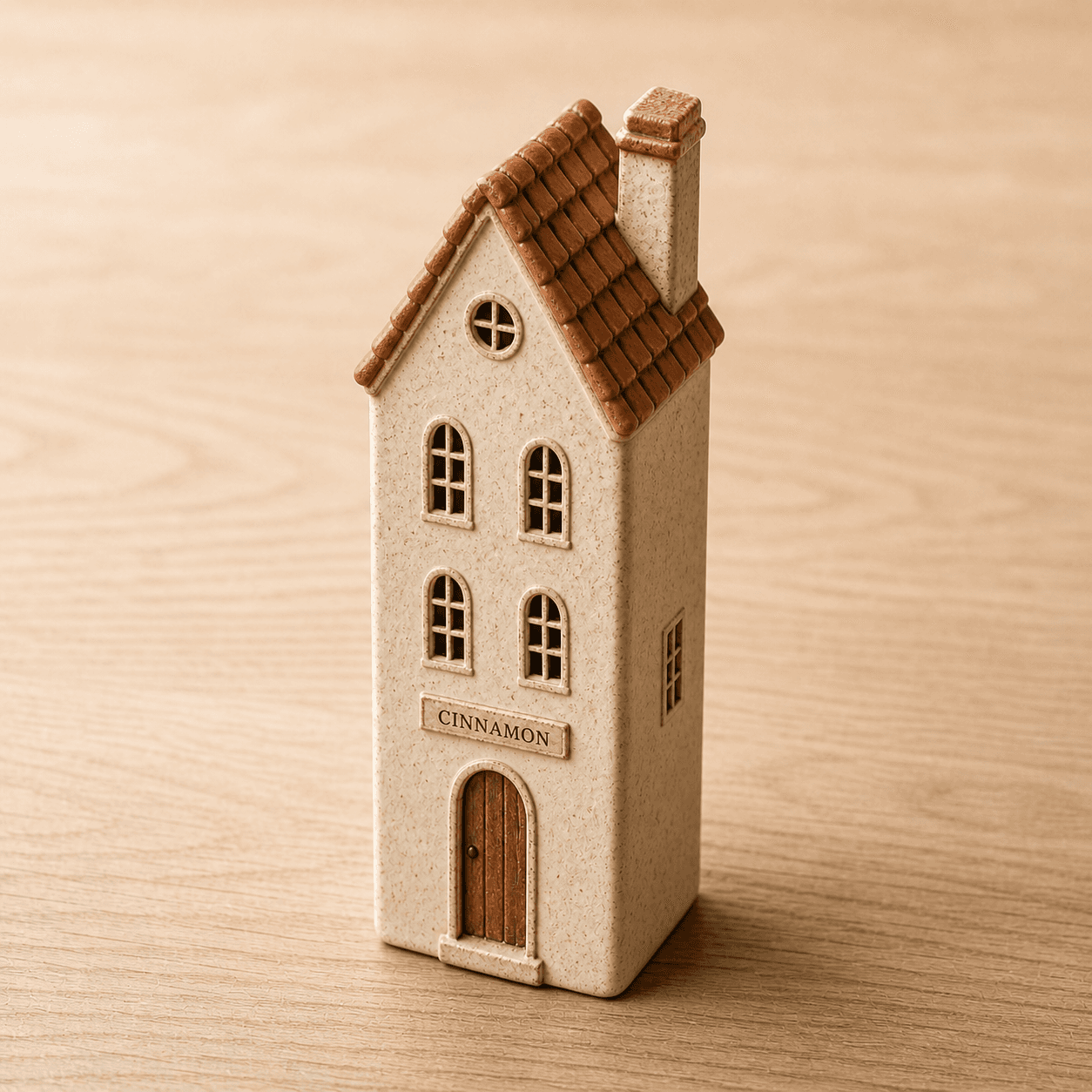 Tall Narrow Cottage handcrafted ceramic spice jar