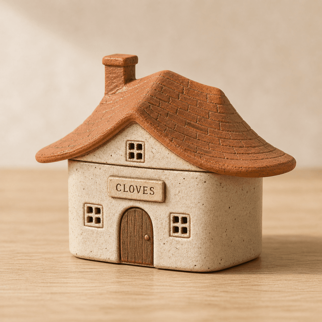 Wide Roof Cottage handcrafted ceramic spice jar