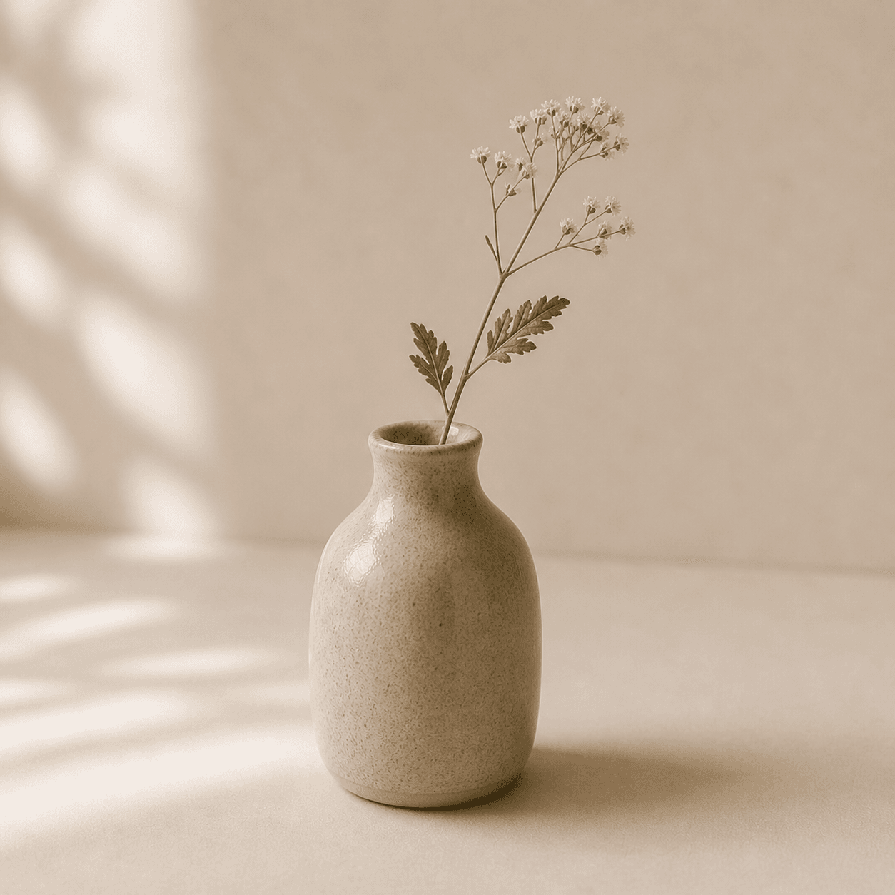 Bud Vase in Warm Sand handmade ceramic vase