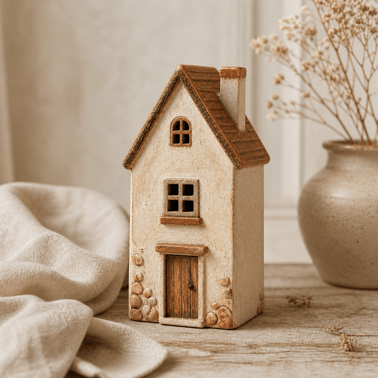 Gable Roof Cottage handmade ceramic house