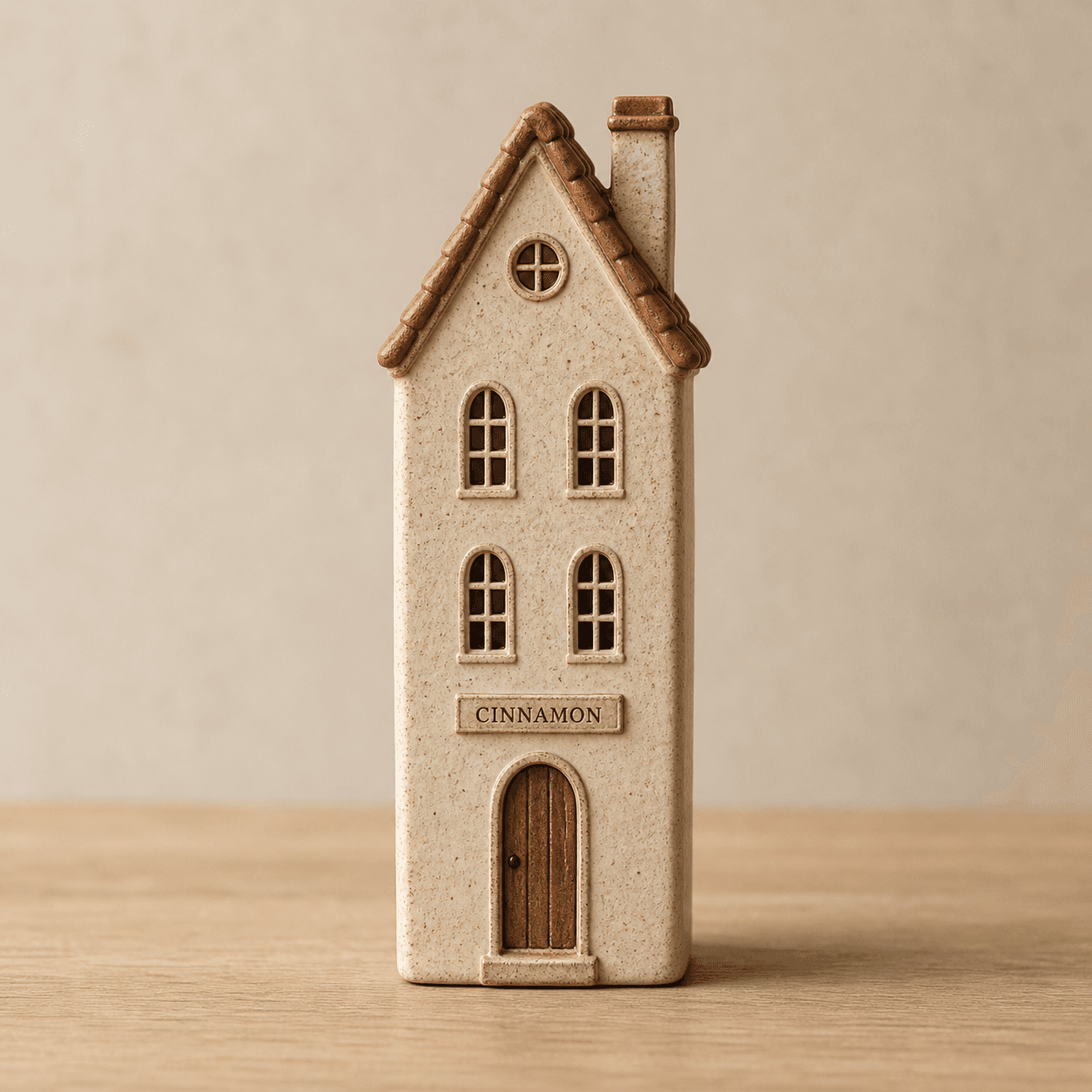Tall Narrow Cottage handcrafted ceramic spice jar