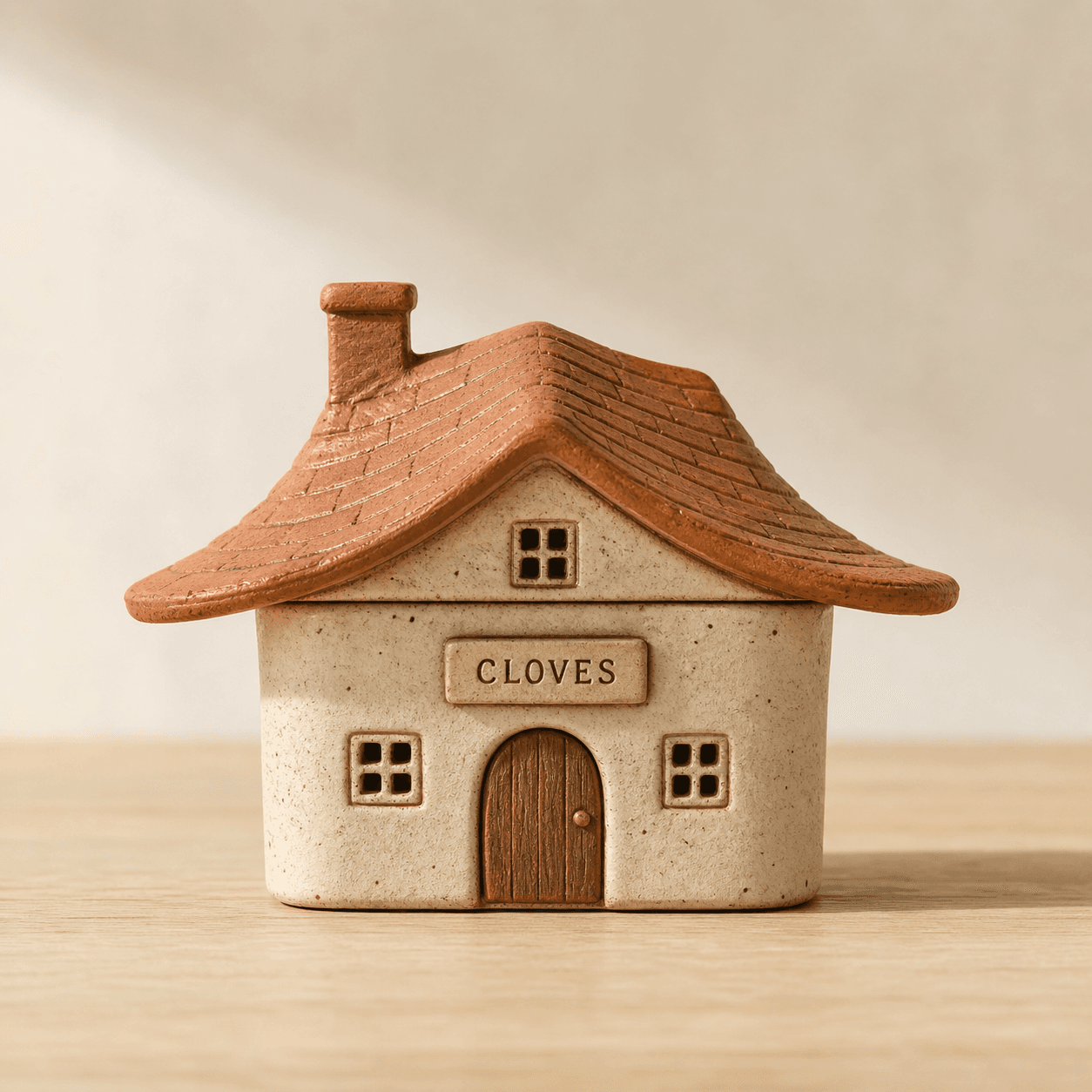 Wide Roof Cottage handcrafted ceramic spice jar